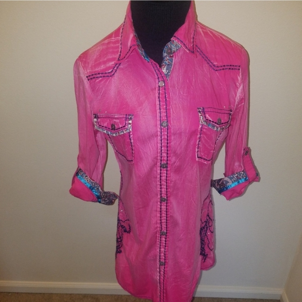 Buckle Roar button down lon sleeve